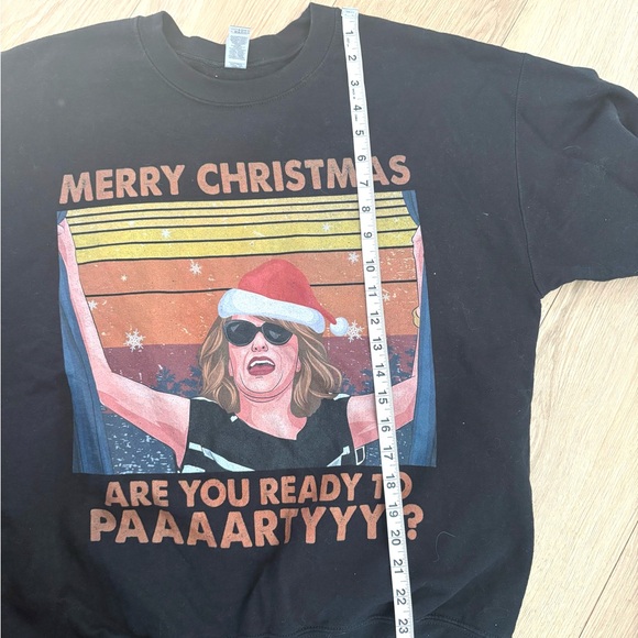 Merry Christmas Paaarty Funny Graphic Sweatshirt Size Large - Picture 6 of 7